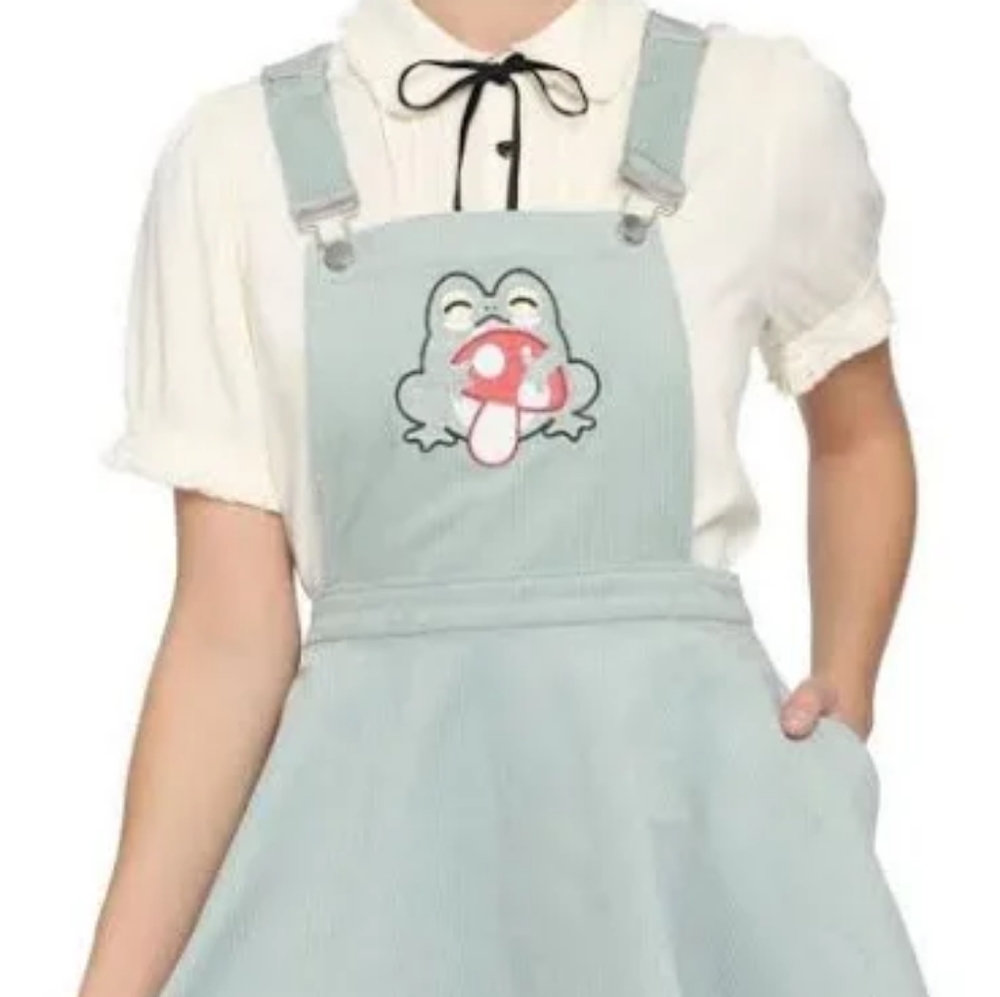 Kawaii Mushroom Frog Skirtalls from HOT TOPIC 4XL Light Green